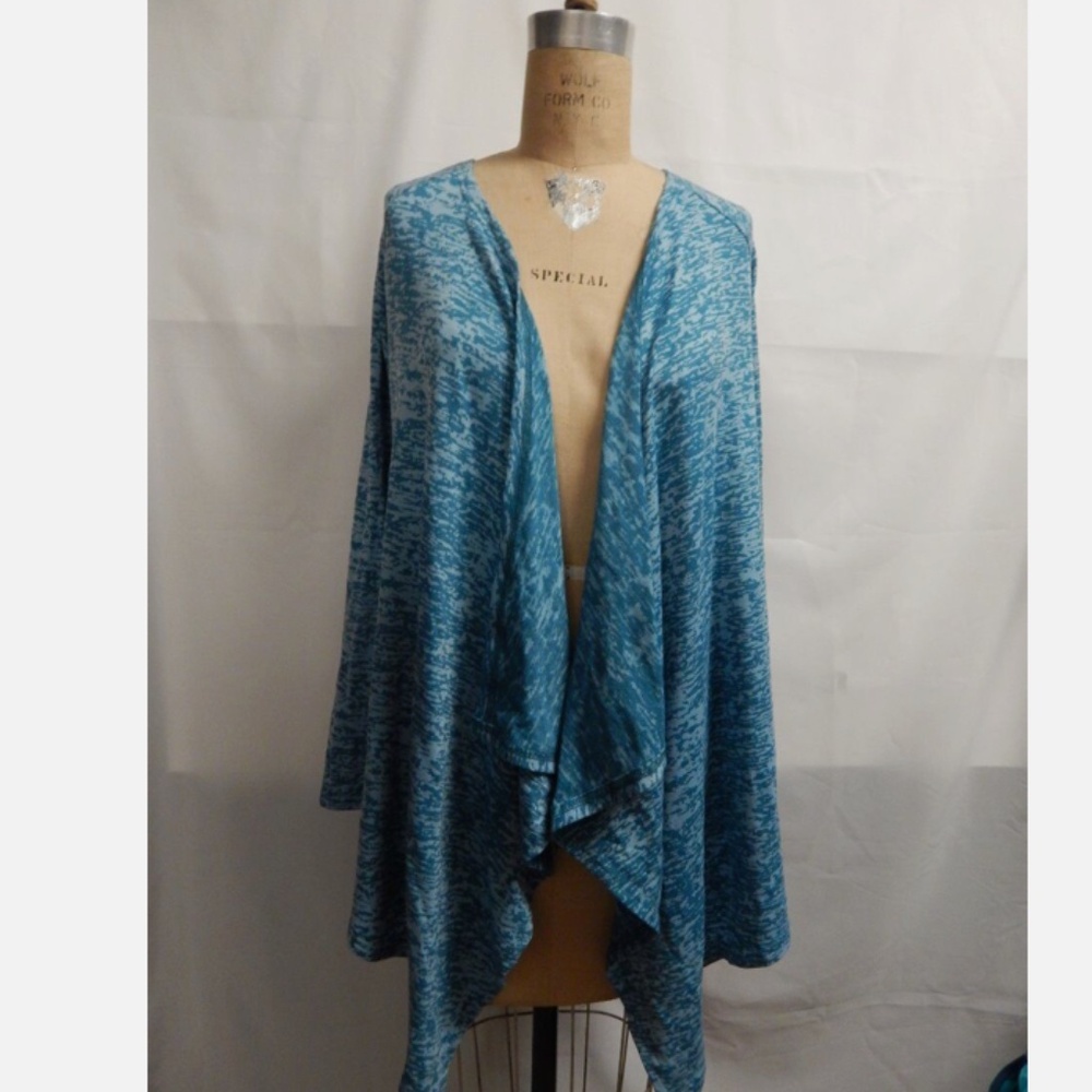 Soybu Kim Printed Draped Front Cardigan Dragonfly Camouflage NWT